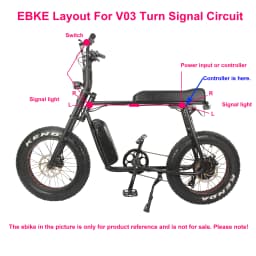 EBKE Electric Bicycle 36V 48V 52V or 72V Steering Light Set Kit Switch Left Right Turn