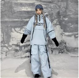 KEEPMONEY Ski Suit Set for Men and Women Jacket and Pants Warm Waterproof Outdoor Winter Thick multi-color Snowboarding suit