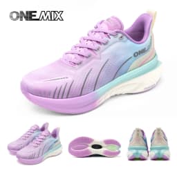 ONEMIX Cushioned Running Shoes Women Fall Winter Heavy Runners Lace-up Women Jump Rope Dance Non-slip Outdoor Sneakers
