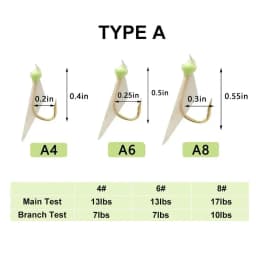 200Packs Fishing Lure Rigs Bait Jigs Hooks Fishing Bait Rigs With Swivel Snap String Hooks For Freshwater Saltwater