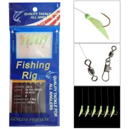 200Packs Fishing Lure Rigs Bait Jigs Hooks Fishing Bait Rigs With Swivel Snap String Hooks For Freshwater Saltwater
