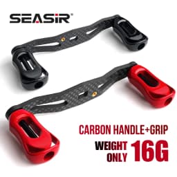 SEASIR Carbon Fiber Fishing Reel Handle Ultra Light Carbon Grip 6 COLORS Refit For Baitcasting Reel DIY Fishing Accessories