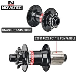 Novatec Bicycle Hub D442 D041 Front Rear Wheel Hub 2/4 Bearing For 8/9/10/11/12 Speed Mountain Bike Hub 32H BOOST THRU 15/12MM