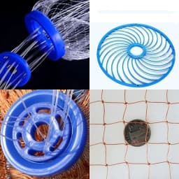 4.2M-7.2M Fishing Net Upgraded Korean Small Mesh Hole Steel Chain Sinkers Hand Cast Net Easy Throw Fishing Net Fishing Tools