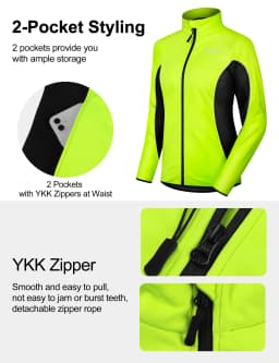 INBIKE Winter Women Cycling Jackets Thermal Fleece Biking Clothes Bicycle Road Bike Windbreaker MTB Reflective Jacket for Women