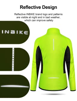 INBIKE Winter Women Cycling Jackets Thermal Fleece Biking Clothes Bicycle Road Bike Windbreaker MTB Reflective Jacket for Women