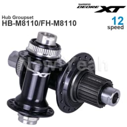 SHIMANO DEORE XT M8110 HUB Groupset Front Hub 100/110x15 mm and Rear FREEHUB 142/148x12 mm E-THRU Axle - Straight Spoke 12-speed