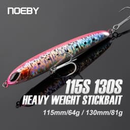 NOEBY Sinking Stickbait Fishing Lure 115mm 64g 130mm 81g Heavy Pencil Artificial Hard Bait for Saltwater Fishing Tackle Lures