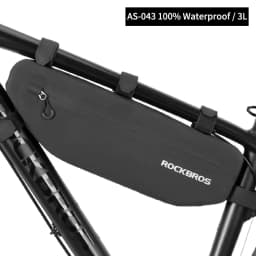 ROCKBROS Bicycle Bags Bike Frame Front Tube Bag Large Capacity Waterproof Triangle Bag Cycling Storage MTB Road Bike Accessories