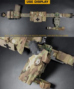 Hunting Holster Drop Leg Band Metal Modular Air Soft Universal Holster Adapter with Tactica QLS Quick Release Platform