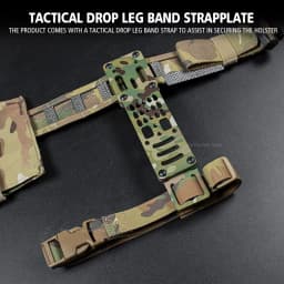 Hunting Holster Drop Leg Band Metal Modular Air Soft Universal Holster Adapter with Tactica QLS Quick Release Platform