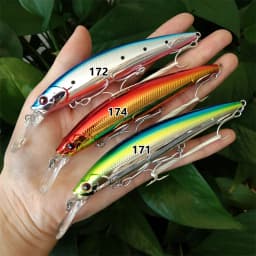 Noeby 3pcs 11cm 36g NEW Color Sinking 0.2-3m Minnow Fishing Lure Long Casting Large Trout Seabass Saltwater Hard Bait Wobbler
