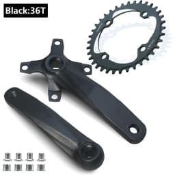 Bicycle Square Hole Sprocket 104BCD 152mm/165mm/170mm Crank Arms 32/34/36/38/40/42T Narrow Wide Chainwheel MTB Bike Crankset