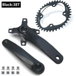 Bicycle Square Hole Sprocket 104BCD 152mm/165mm/170mm Crank Arms 32/34/36/38/40/42T Narrow Wide Chainwheel MTB Bike Crankset