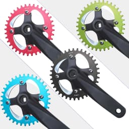 Bicycle Square Hole Sprocket 104BCD 152mm/165mm/170mm Crank Arms 32/34/36/38/40/42T Narrow Wide Chainwheel MTB Bike Crankset
