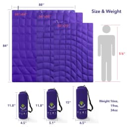 Colorful Duck Down Outdoor Camping Blanket, Waterproof, Windproof, Wearable, Hiking Mattress for Adults, Campcamp, Multi-Size