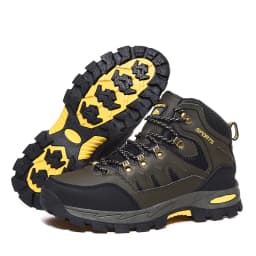 Large Size Outdoor Hiking Boots Men Women Non Slip Lace Up Climbing Winter Black Warm Fur Sneakers Size 42 Trekking Hiking Shoe