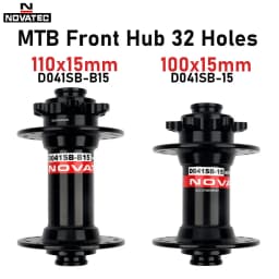 Novatec MTB Front Hub 32 Holes Thru 100x15mm Boost 110x15mm Mountain Bike Bearing Hub 32H Bicycle Parts