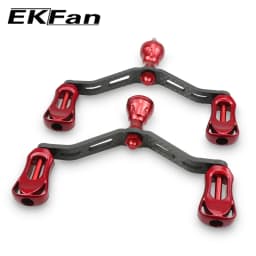 EKFan 115MM Fishing Carbon Double Handles 35G For Dawa Shmano Spinning Reel DIY