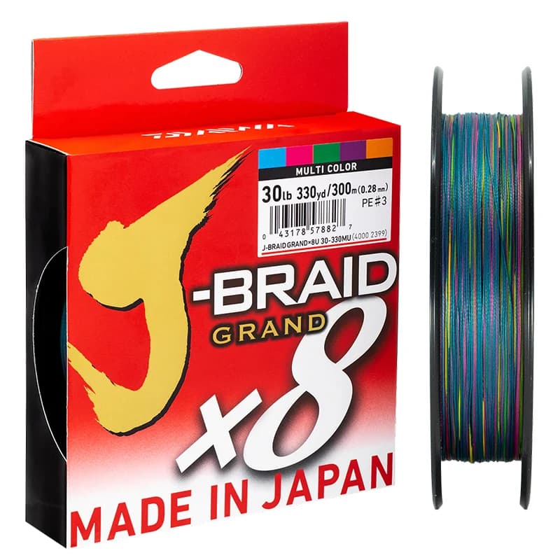 Original DAIWAJ-BRAID GRAND Fishing Line 300M 8 Strands Braided PE Line Fishing Tackle 10 16 20 30 40 60 80 100LB Made in Japan
