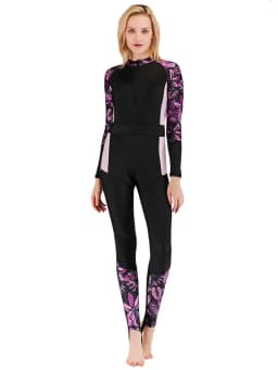 SBART Diving Suit Long Sleeved Sun Protection Swimsuit Women's Swimming Snorkeling Flesh Shielding and Slimming Swimsuit
