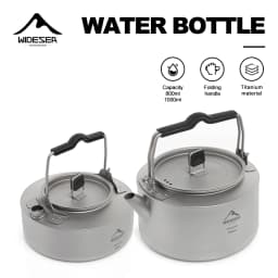 Widesea Camping Titanium Kettle Outdoor Tea Coffee Kettle Tableware Pot Supplies Tourist Dishes Hiking Cooking Equipment