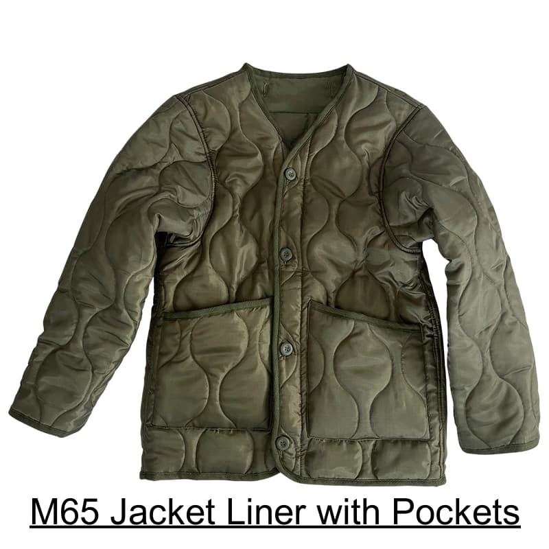 Field Tactical M65 Windbreaker Jacket Inner Lining with Pockets M43 M51 Warm Cotton Coat Liner Outdoor Hiking Climbing Clothes