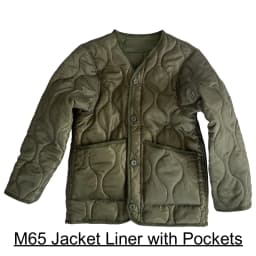 Field Tactical M65 Windbreaker Jacket Inner Lining with Pockets M43 M51 Warm Cotton Coat Liner Outdoor Hiking Climbing Clothes
