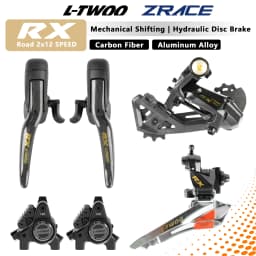 LTWOO RX Disc 2x12 Speed Road Bike Hydraulic Disc Brake Groupset Carbon & Alloy Version Capability with R7170 R8170