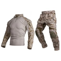 Emersongear Tactical E3 Combat Uniform Sets 2017 Shirt Pants Tops Duty Cargo Trouser Mens Camouflage Suits Sports Hiking AOR1