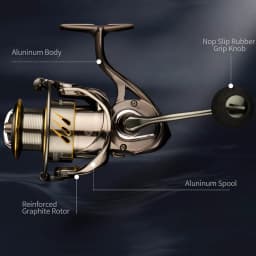 Fishing Reel 1000-6000 5.2:1 9+1BB Fishing Reels MAX Drag 10-25KG Power Spinning Reel Metal body Reel For Seawater Reel