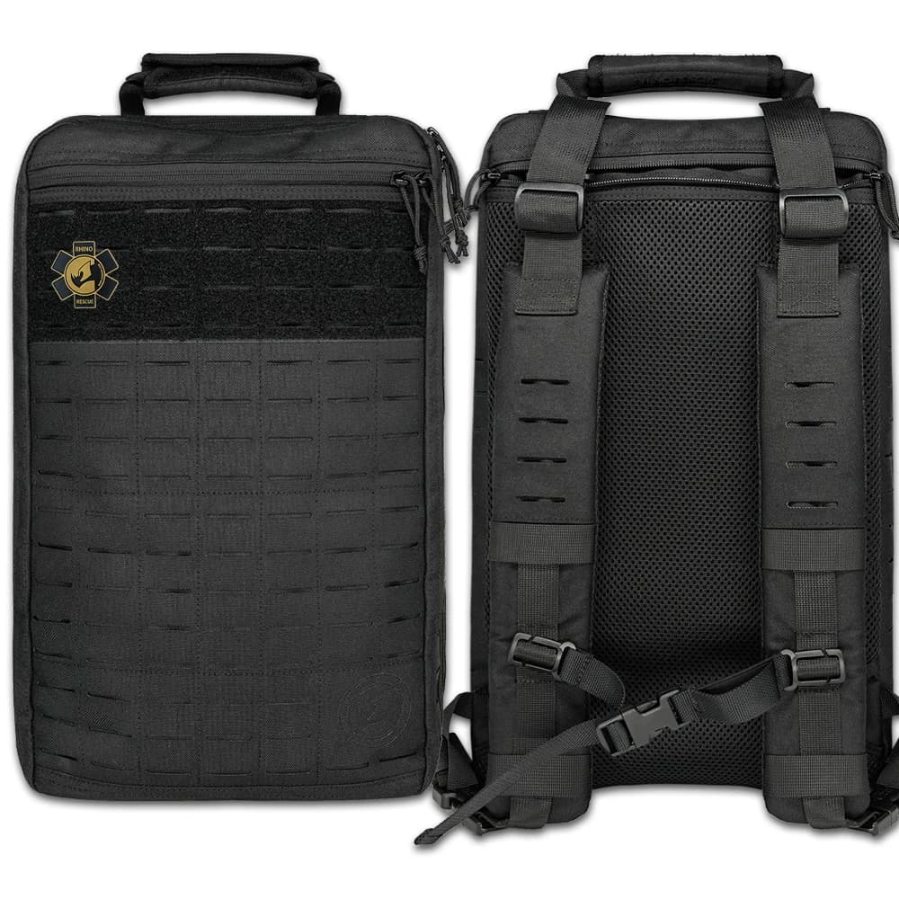 Rhino Rescue First Aid Backpack 20L 1000D Nylon Tactical Backpack First Aid Trauma Kit Out Bag for Hiking Camping R20