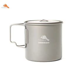TOAKS 650ml Pot Titanium Cup Ultralight Outdoor Tableware Camping Mug Camping Equipment POT-650-L