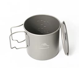 TOAKS 650ml Pot Titanium Cup Ultralight Outdoor Tableware Camping Mug Camping Equipment POT-650-L