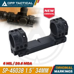 New SP-4603B Tactical 34mm 6MIL/20.6MOA 1.5" Picatinny Scope Mount for Scopes 38mm Height