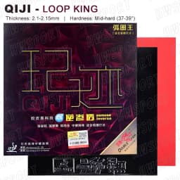 DOUBLE FISH QIJI Table Tennis Rubber Sticky ITTF Approved Durable Ping Pong Rubber Sheet with Pre-tuned High Elastic Sponge