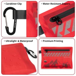 RHINO RESCUE Mini First Aid Kit Ultralight Waterproof Medical Kit for Hiking Camping Backpacking Cycling Travel Vehicles 105PC