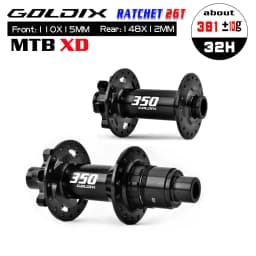 GOLDIX GDX350 32H Light Bicycle Hub Sealed Bearing 6-bolt Disc Brake J-Bend 32 Holes Ratchet 26T BOOST MTB Hub for Shimano SRAM