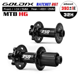 GOLDIX GDX350 32H Light Bicycle Hub Sealed Bearing 6-bolt Disc Brake J-Bend 32 Holes Ratchet 26T BOOST MTB Hub for Shimano SRAM