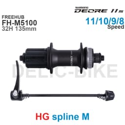 SHIMANO DEORE M5130 HUB Front Hub HB-M5100 Rear FREEHUB FH-M5100 HG Spline M 8 9 10 11 Speed Quick Release Original Parts