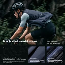 ROCKBROS Windproof Cycling Vest Lightweight Breathable Bicycle Gilet for Men Women Packable Windbreaker Spring Summer Riding