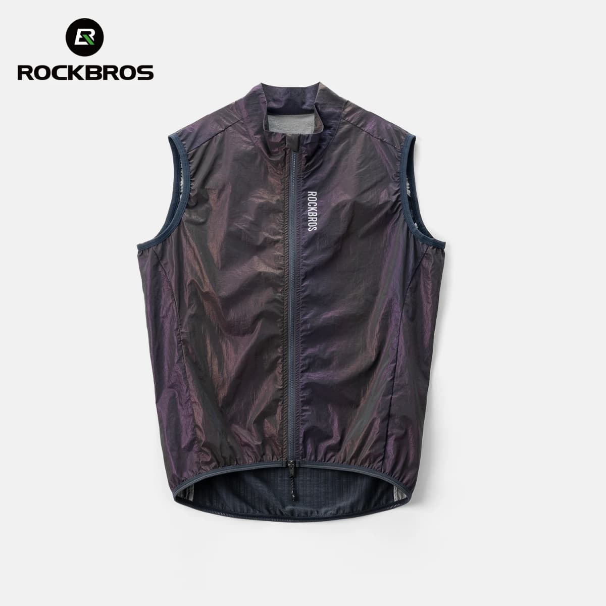 ROCKBROS Windproof Cycling Vest Lightweight Breathable Bicycle Gilet for Men Women Packable Windbreaker Spring Summer Riding