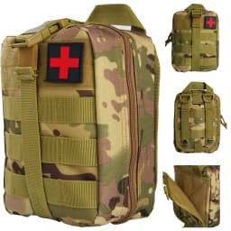 Sanke Rescue EDC Pouch First Aid Kit Tactical Survival Trauma Kit Molle Utility Tool Pouches For Camping Hiking