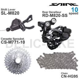 SHIMANO SAINT M820 10 Speed Groupset with Shifter SL-M820 Rear Derailleur RD-M820 Cassette Sprocket CN-HG95 Original Parts