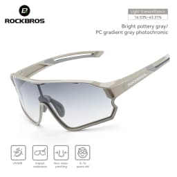 ROCKBROS Child Photochromic Polarized Sunglasses Bicycle Eyewear UV400 Kids Bike Goggles Protection Classic Windproof Glasses