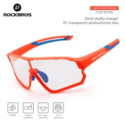 ROCKBROS Child Photochromic Polarized Sunglasses Bicycle Eyewear UV400 Kids Bike Goggles Protection Classic Windproof Glasses