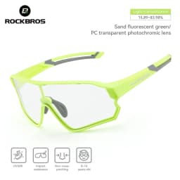 ROCKBROS Child Photochromic Polarized Sunglasses Bicycle Eyewear UV400 Kids Bike Goggles Protection Classic Windproof Glasses