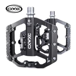 CXWXC CX-150 Bicycle Pedal Dual Function Platform Flat/Clipless Mountain Bike Pedal For SPD Cleats 3 Sealed Bearings Road Bike