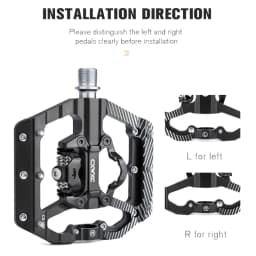 CXWXC CX-150 Bicycle Pedal Dual Function Platform Flat/Clipless Mountain Bike Pedal For SPD Cleats 3 Sealed Bearings Road Bike