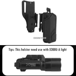 Right Hand Tactical Gun Holster Universal Shooting Hunting Pistol Holder Use with X300U-A Flashlight for SIG SAUER WALTHER
